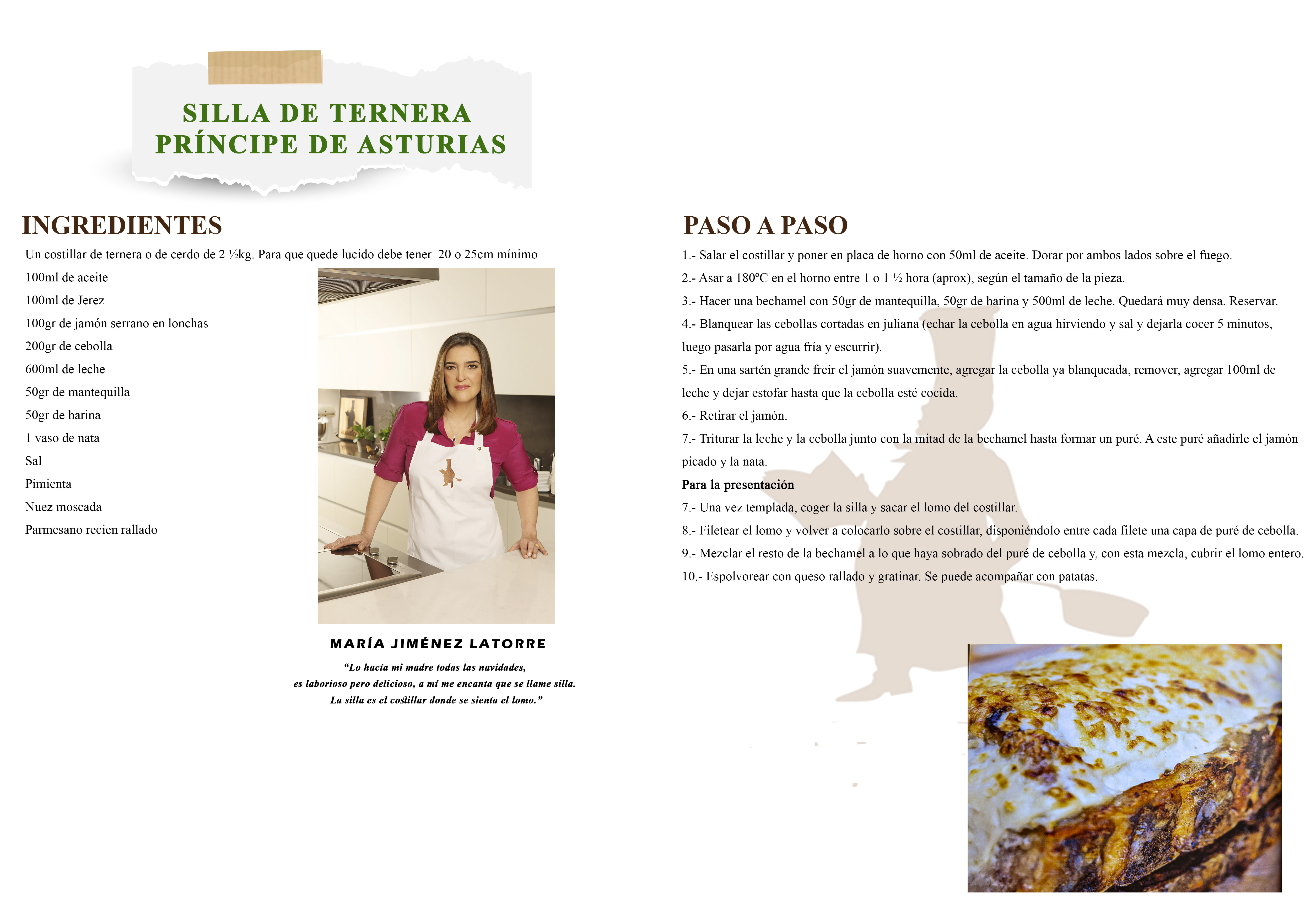 Recetas de Navidad 2021 - silla de ternera príncipe de asturias